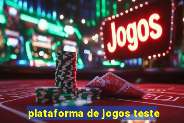 plataforma de jogos teste